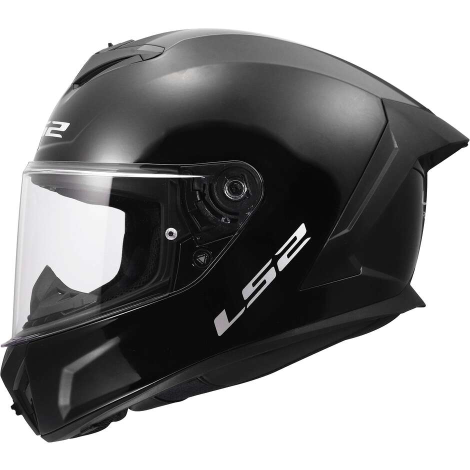 LS2 FF820 RAPID III SOLID Full Face Motorcycle Helmet Gloss Black