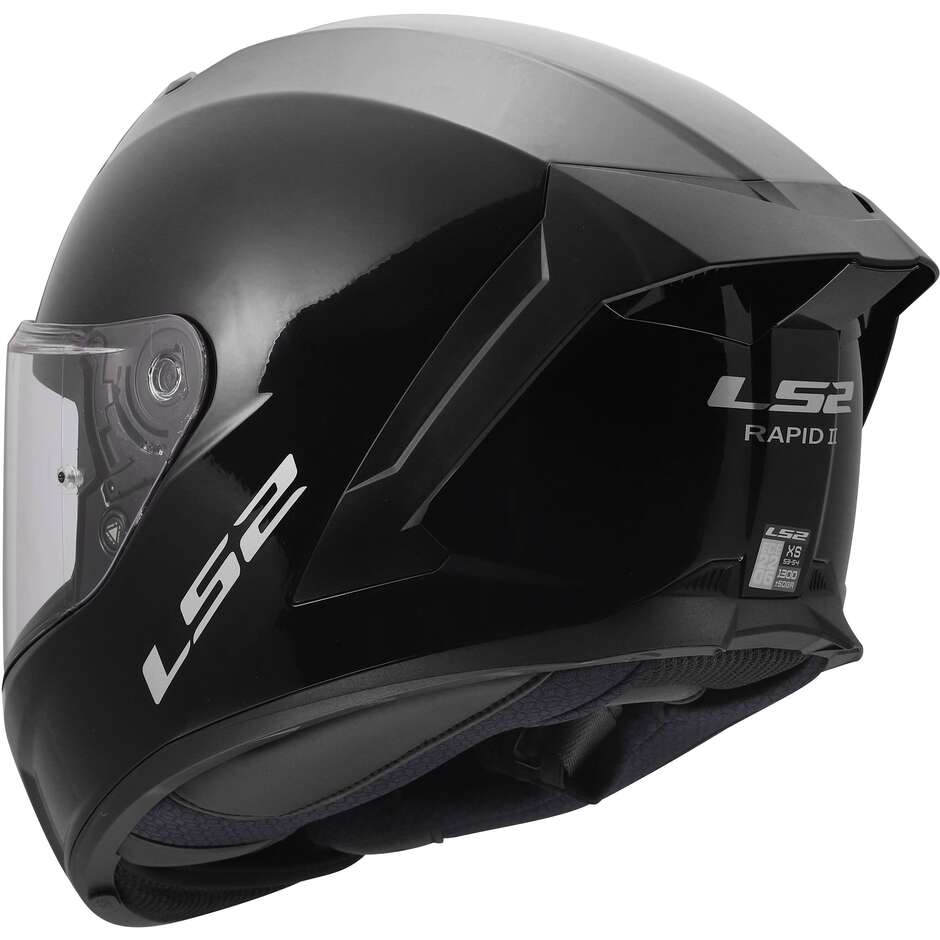 LS2 FF820 RAPID III SOLID Full Face Motorcycle Helmet Gloss Black