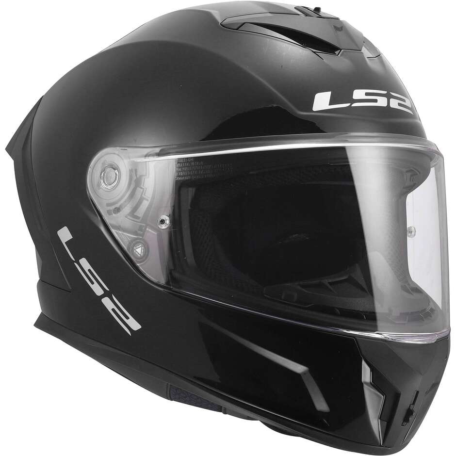 LS2 FF820 RAPID III SOLID Full Face Motorcycle Helmet Gloss Black