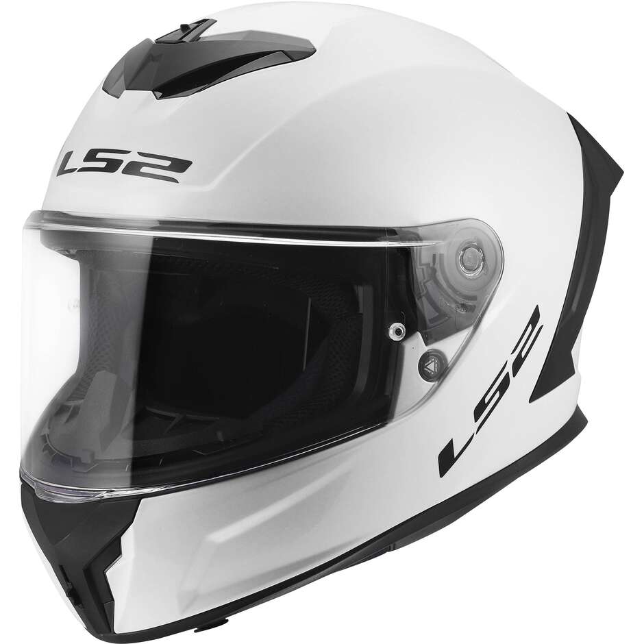 LS2 FF820 RAPID III SOLID Full Face Motorcycle Helmet Gloss White