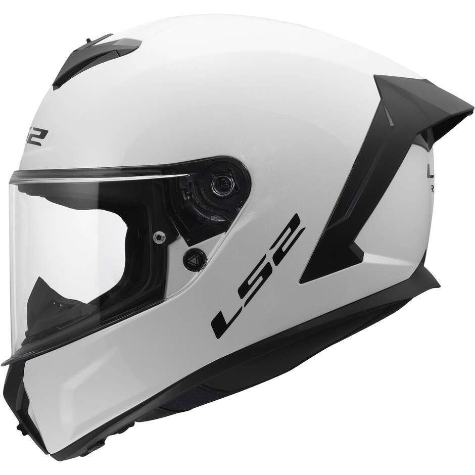 LS2 FF820 RAPID III SOLID Full Face Motorcycle Helmet Gloss White