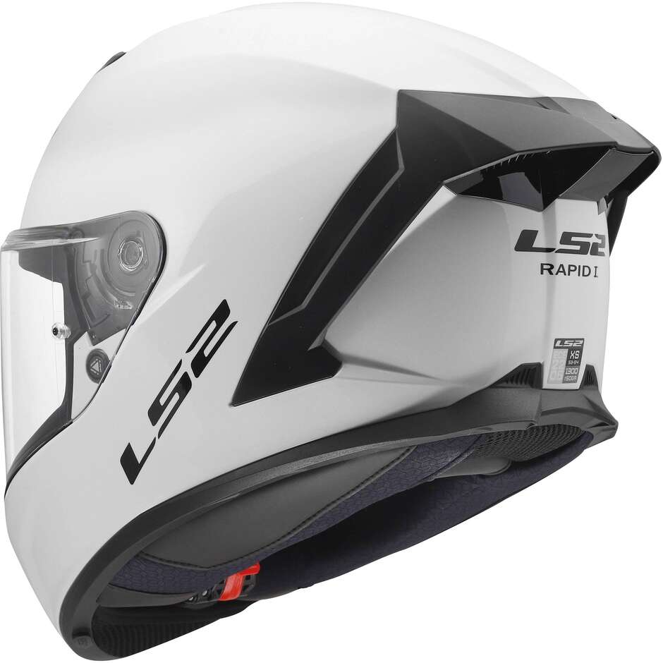 LS2 FF820 RAPID III SOLID Full Face Motorcycle Helmet Gloss White
