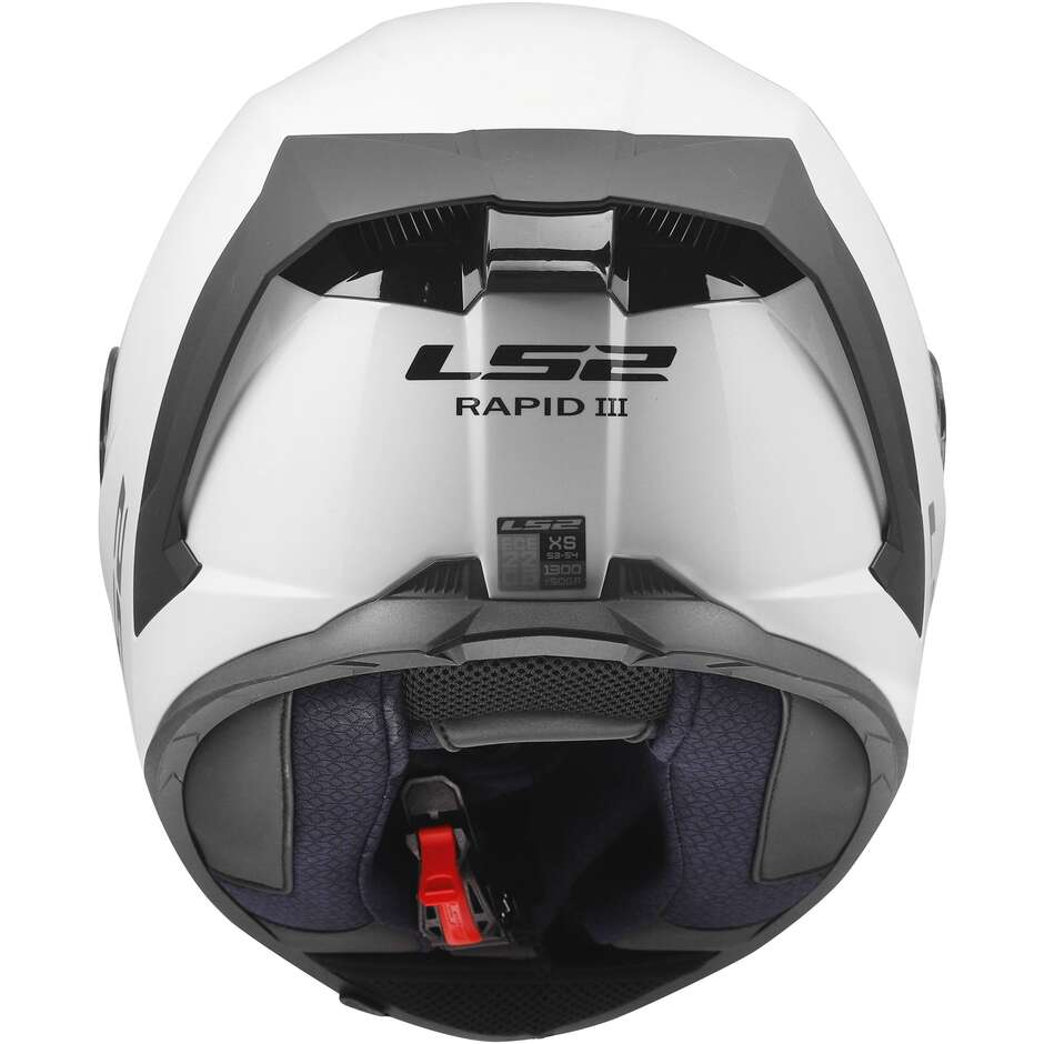 LS2 FF820 RAPID III SOLID Full Face Motorcycle Helmet Gloss White