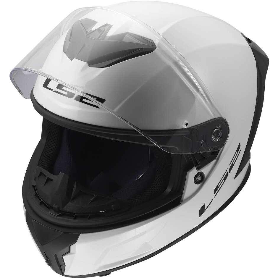 LS2 FF820 RAPID III SOLID Full Face Motorcycle Helmet Gloss White