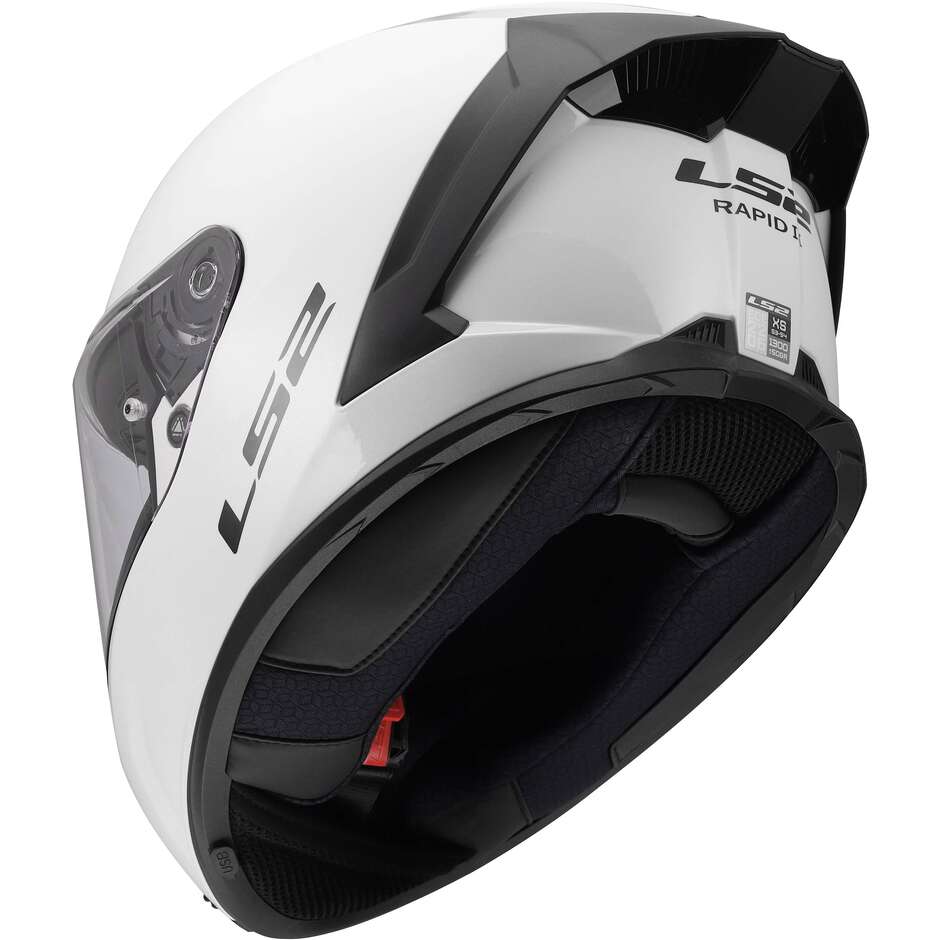 LS2 FF820 RAPID III SOLID Full Face Motorcycle Helmet Gloss White