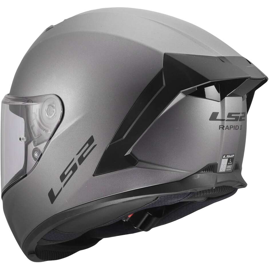 LS2 FF820 RAPID III SOLID Integralhelm für Motorradfahrer, matt, Titan