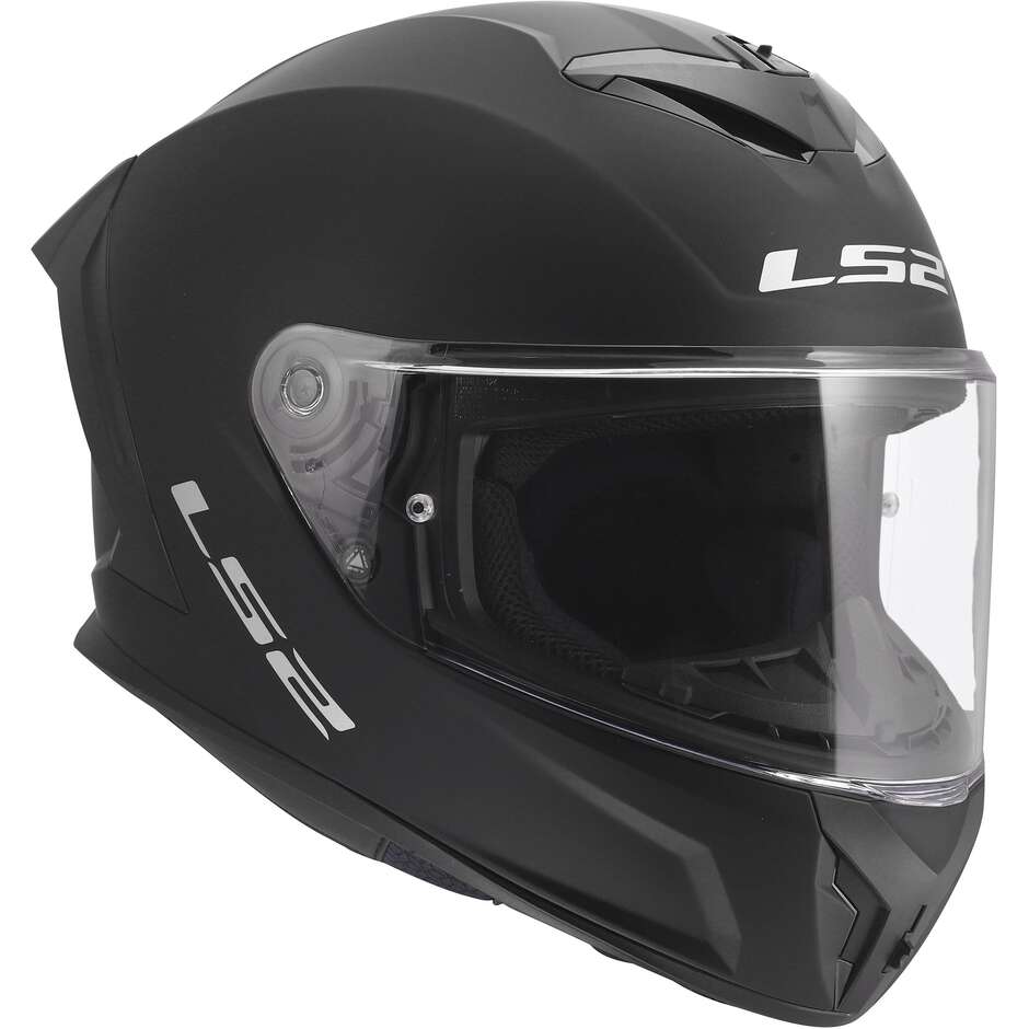 LS2 FF820 RAPID III SOLID Integralhelm für Motorradfahrer, Mattschwarz