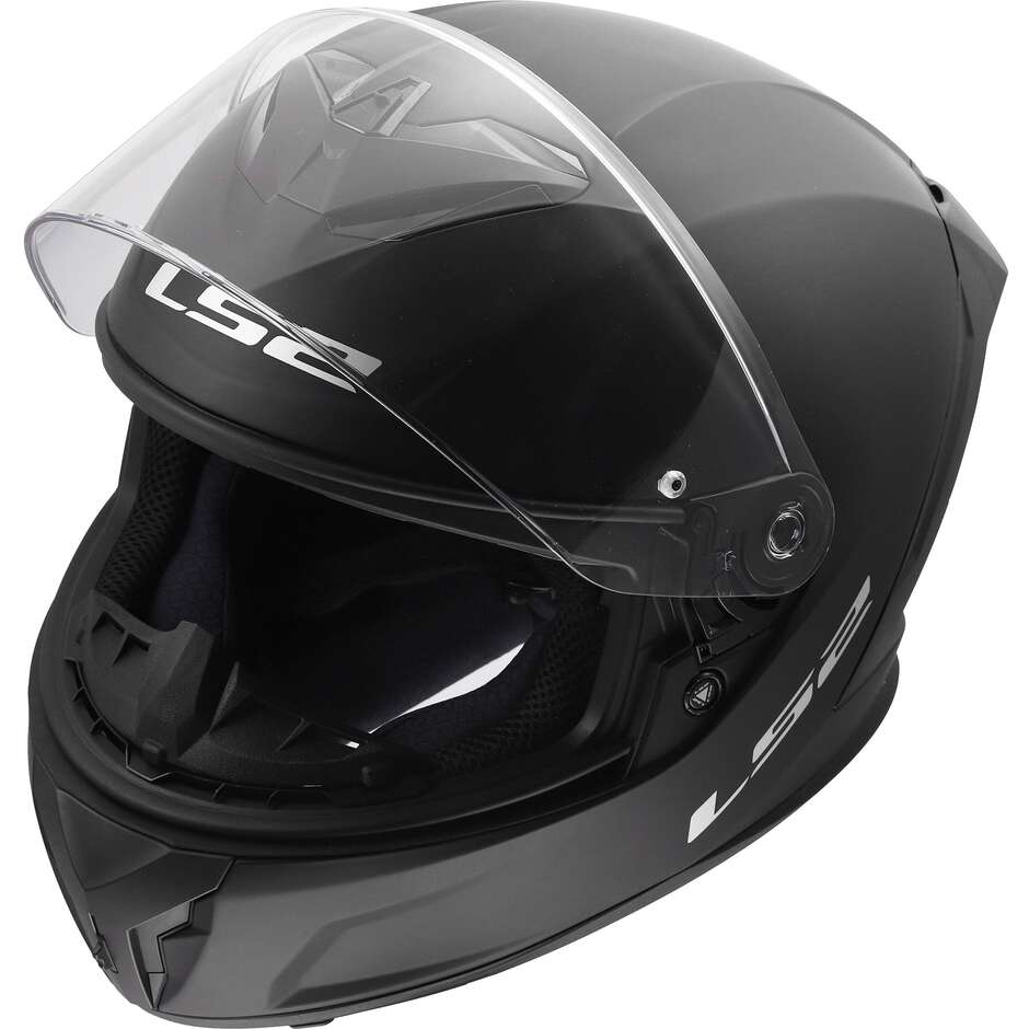 LS2 FF820 RAPID III SOLID Integralhelm für Motorradfahrer, Mattschwarz