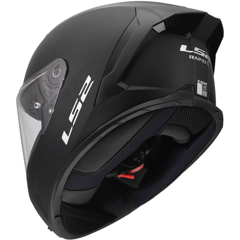 LS2 FF820 RAPID III SOLID Integralhelm für Motorradfahrer, Mattschwarz