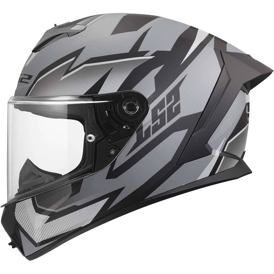 LS2 FF820 RAPID III XTREM Integralhelm Motorrad Schwarz Grau