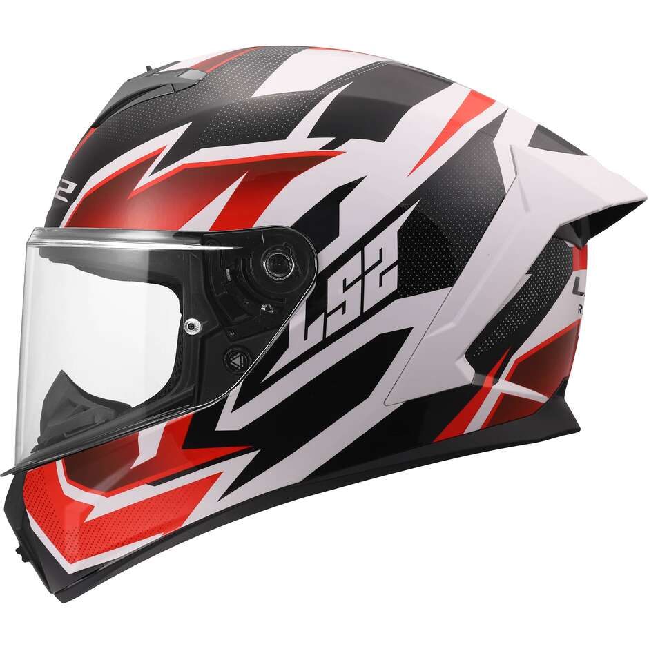 LS2 FF820 RAPID III XTREM Integralhelm Motorrad Weiß Schwarz Rot