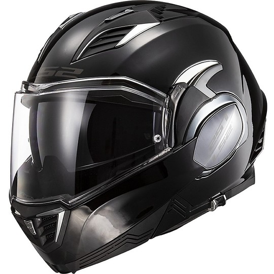 Ls2 FF900 VALIANT 2 Foldable Modular Helmet Solid Glossy Black