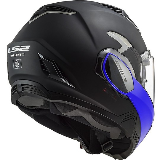 Ls2 FF900 VALIANT 2 Hammer Folding Modular Helmet Black Blue Matt
