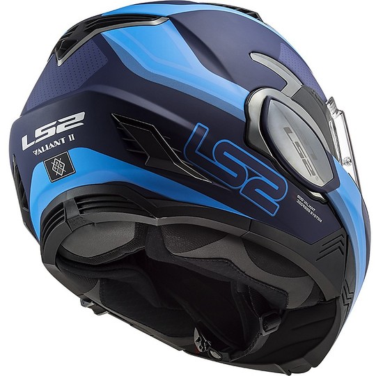 Ls2 FF900 VALIANT 2 Orbit Blue Modular Foldable Helmet Opaque Blue