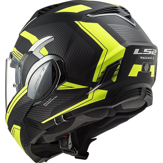 Ls2 FF900 VALIANT 2 Revo Modular Tipper Helmet Black Matt Fluo Yellow