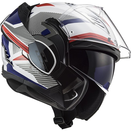 Ls2 FF900 VALIANT 2 Revo Modular Tipper Helmet White Red Blue