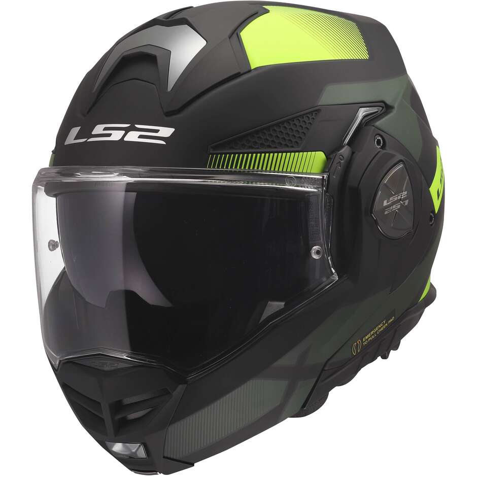 LS2 FF901 ADVANT X NOVA Modular Helmet in HPFC P/J Black Fluorescent Yellow