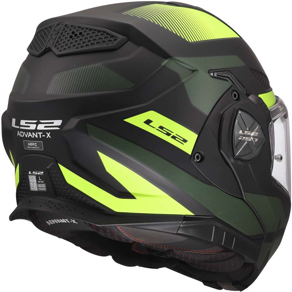 LS2 FF901 ADVANT X NOVA Modular Helmet in HPFC P/J Black Fluorescent Yellow