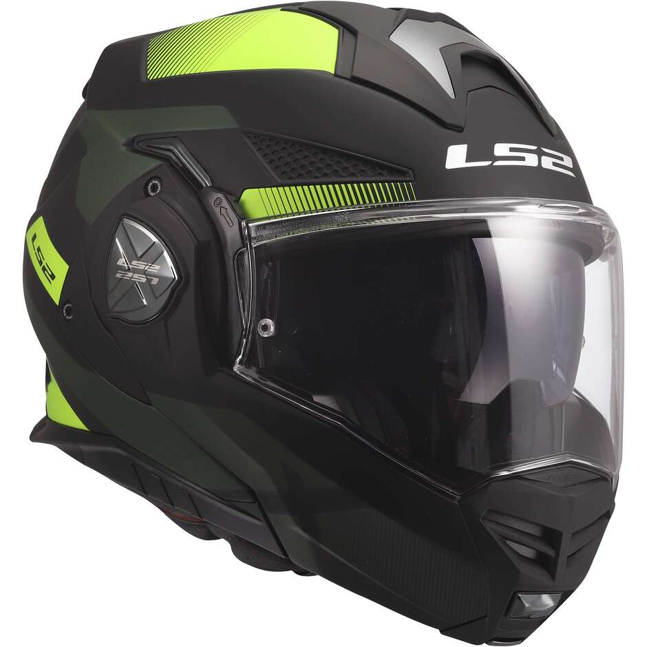 LS2 FF901 ADVANT X NOVA Modular Helmet in HPFC P/J Black Fluorescent Yellow