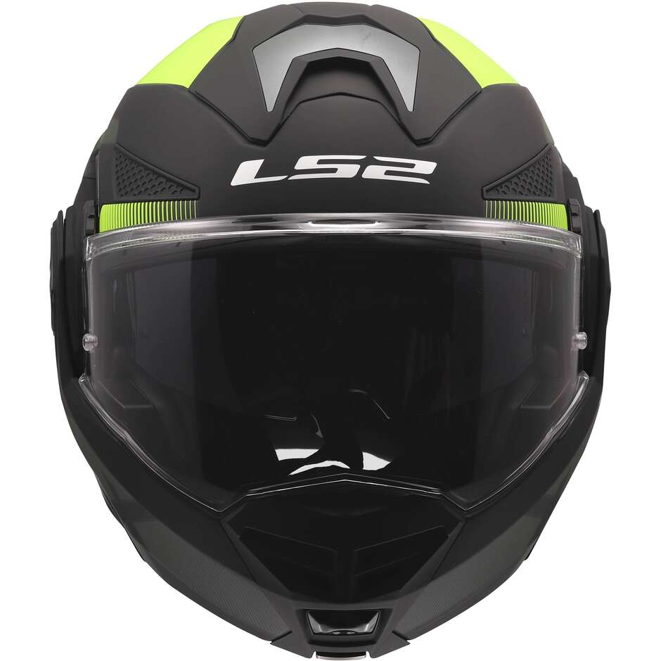LS2 FF901 ADVANT X NOVA Modular Helmet in HPFC P/J Black Fluorescent Yellow