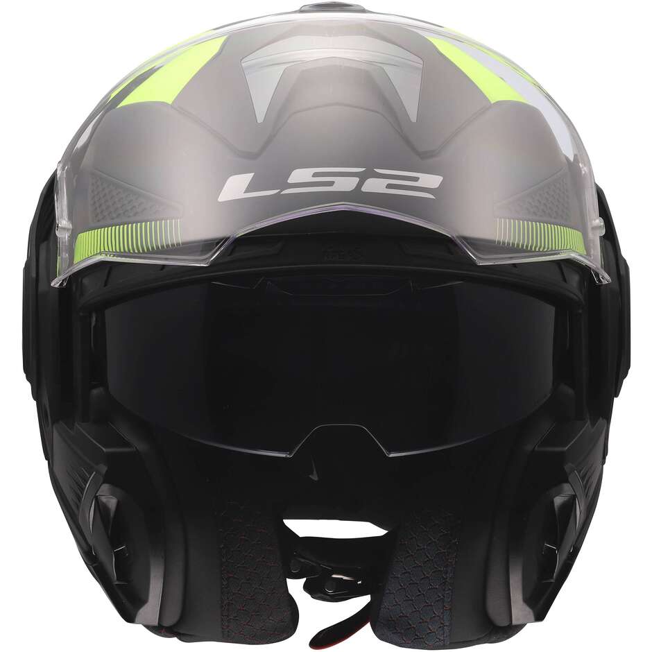 LS2 FF901 ADVANT X NOVA Modular Helmet in HPFC P/J Black Fluorescent Yellow