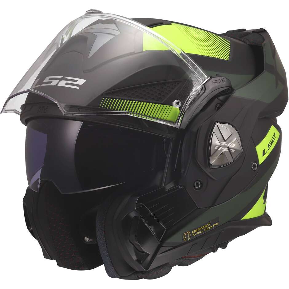 LS2 FF901 ADVANT X NOVA Modular Helmet in HPFC P/J Black Fluorescent Yellow