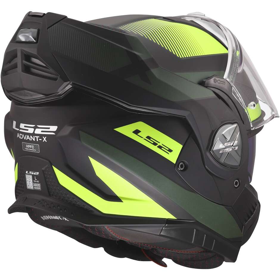 LS2 FF901 ADVANT X NOVA Modular Helmet in HPFC P/J Black Fluorescent Yellow
