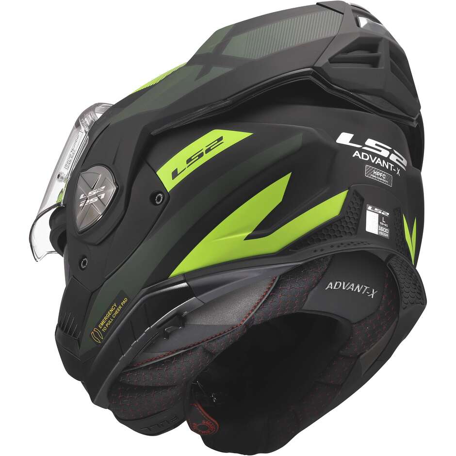 LS2 FF901 ADVANT X NOVA Modular Helmet in HPFC P/J Black Fluorescent Yellow