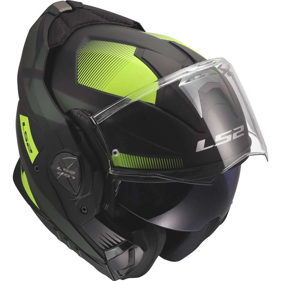 LS2 FF901 ADVANT X NOVA Modular Helmet in HPFC P/J Black Fluorescent Yellow