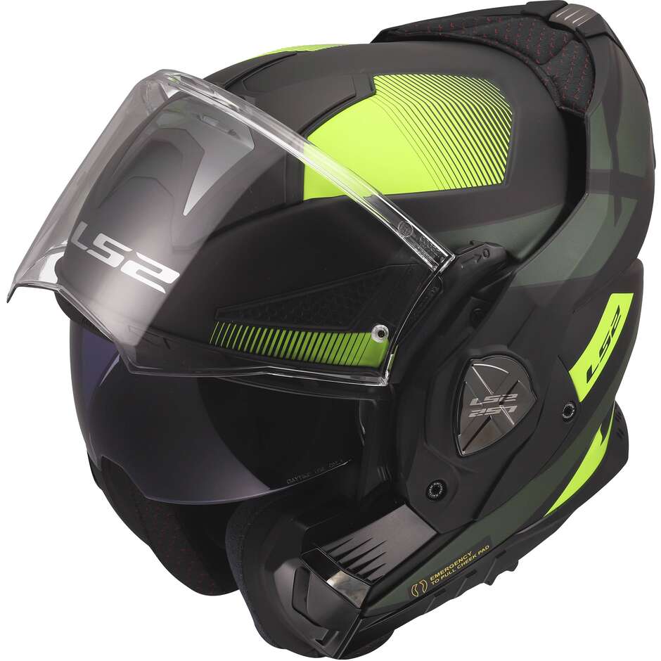 LS2 FF901 ADVANT X NOVA Modular Helmet in HPFC P/J Black Fluorescent Yellow
