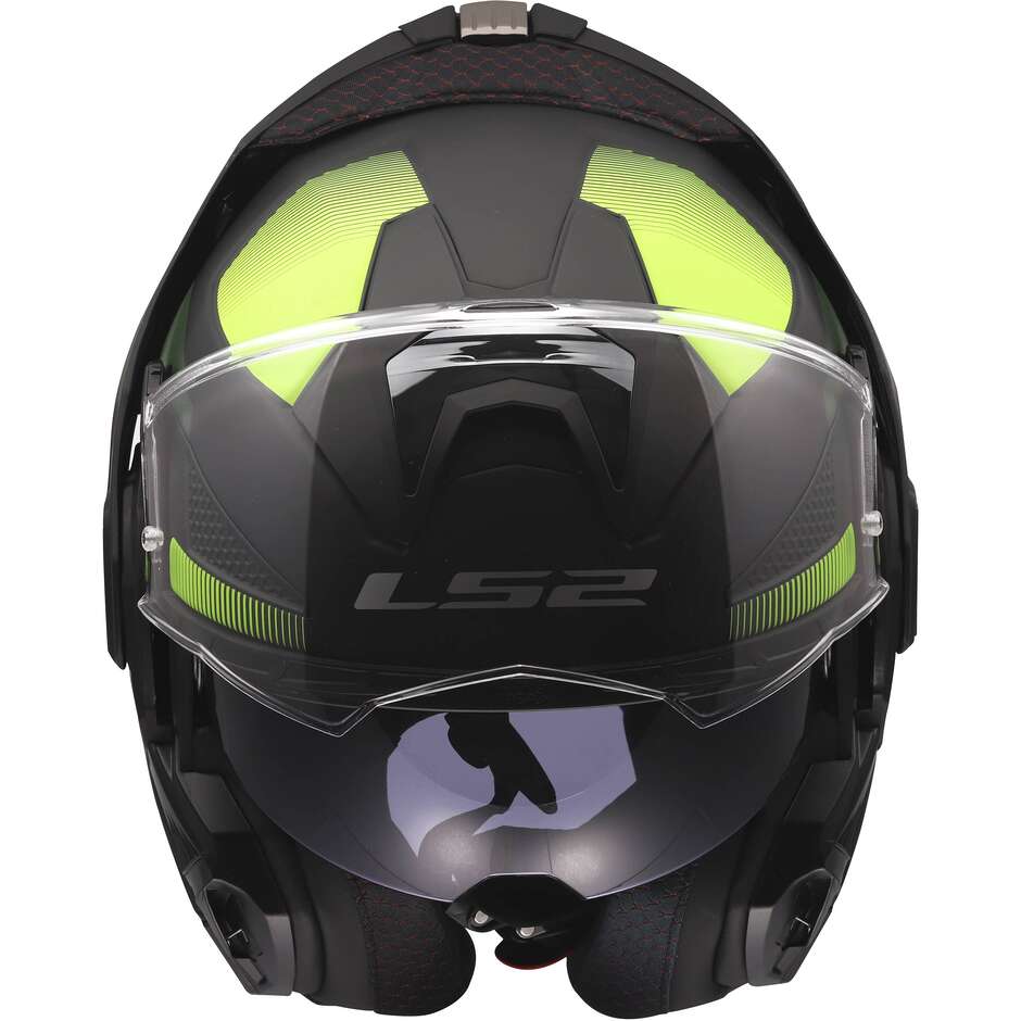 LS2 FF901 ADVANT X NOVA Modular Helmet in HPFC P/J Black Fluorescent Yellow
