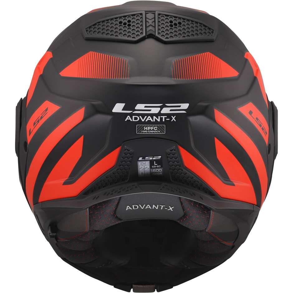 LS2 FF901 ADVANT X NOVA Modular Helmet in HPFC P/J Black Red