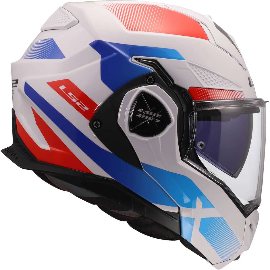 LS2 FF901 ADVANT X NOVA Modular Helmet in HPFC P/J White Blue Red