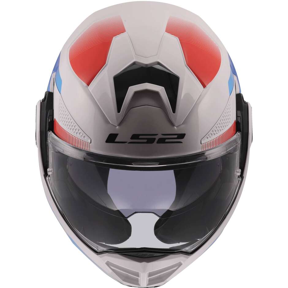 LS2 FF901 ADVANT X NOVA Modular Helmet in HPFC P/J White Blue Red