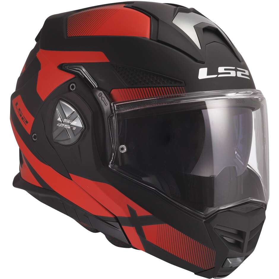 LS2 FF901 ADVANT X NOVA Modularhelm in HPFC P/J Schwarz Rot