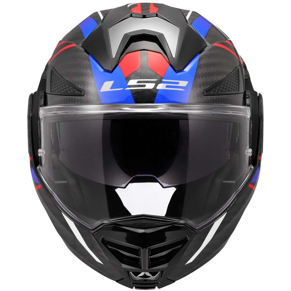 LS2 FF901 ADVANT XC FUTURE II Carbon Modular P/J Motorcycle Helmet White Blue