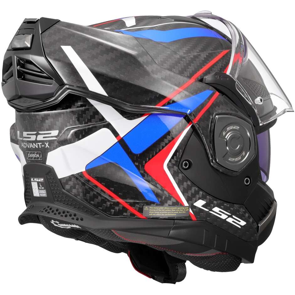 LS2 FF901 ADVANT XC FUTURE II Carbon Modular P/J Motorcycle Helmet White Blue