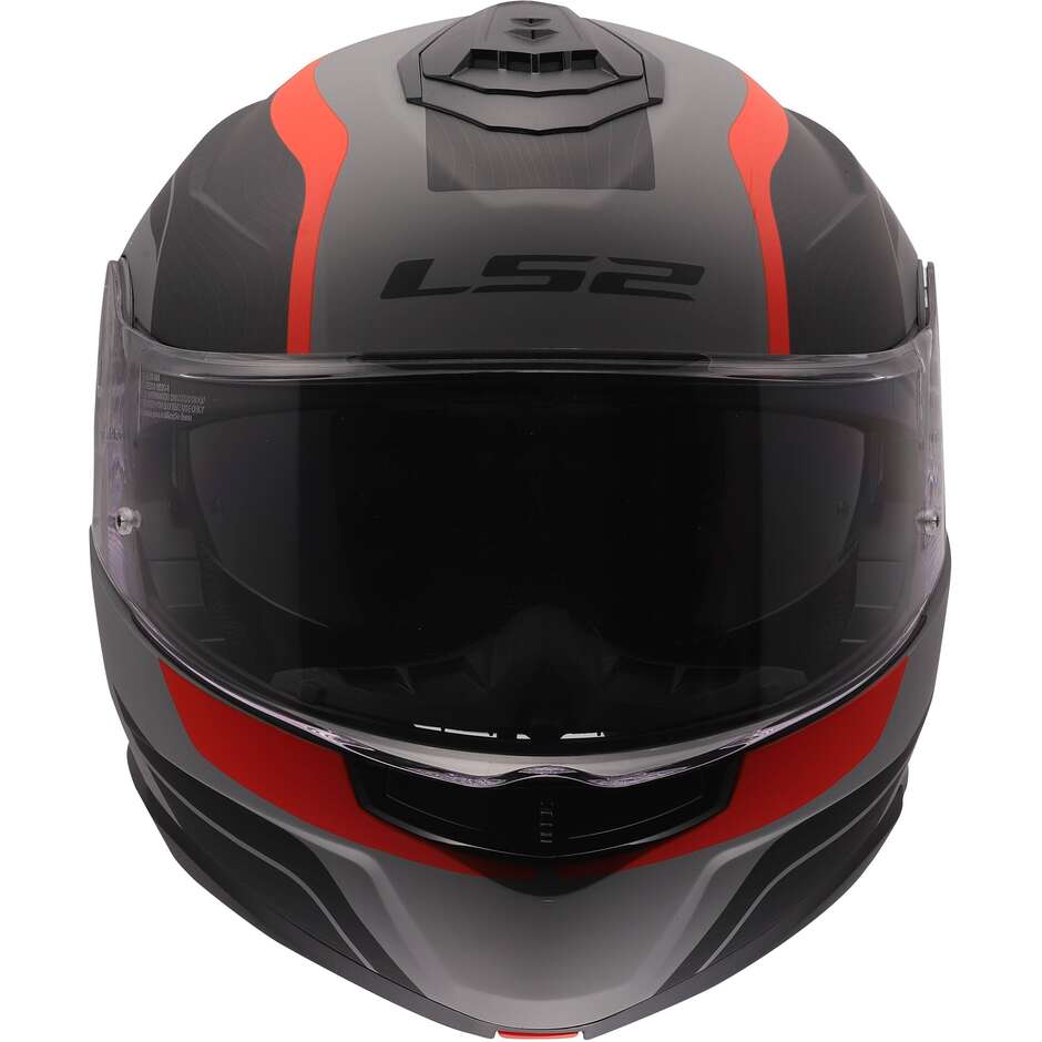 LS2 FF908 STROBE II MONZA Modular Motorcycle Helmet P/J Black Grey Red