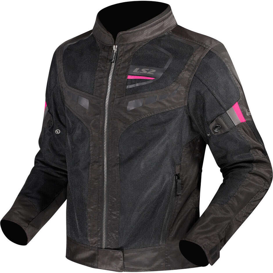 LS2 GARDA AIR LADY Damen Motorradjacke Schwarz Rosa