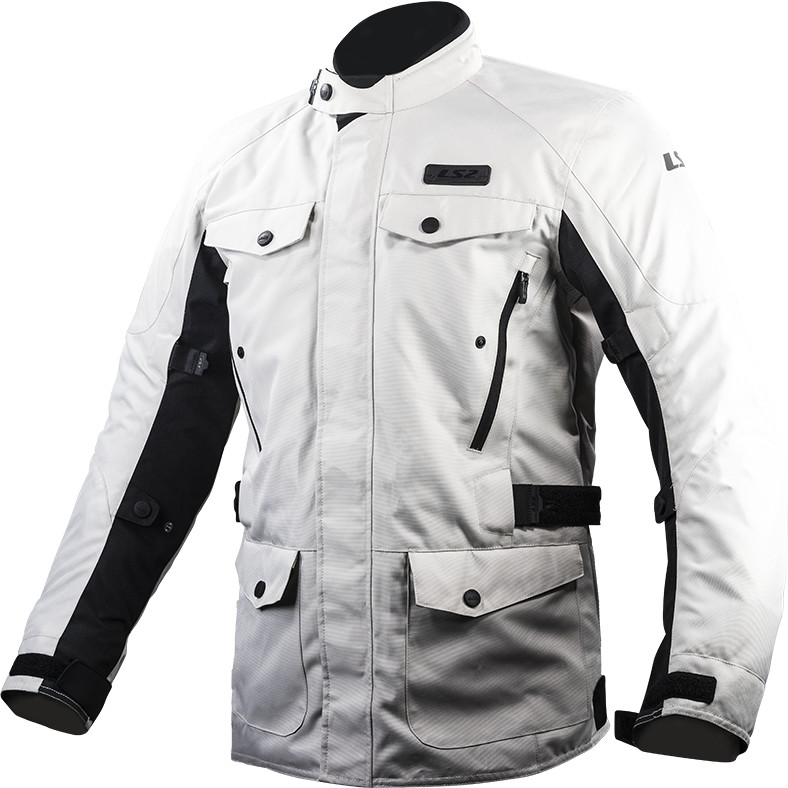 LS2 Metropolis Man WP Ligth gray technical motorcycle jacket Certified