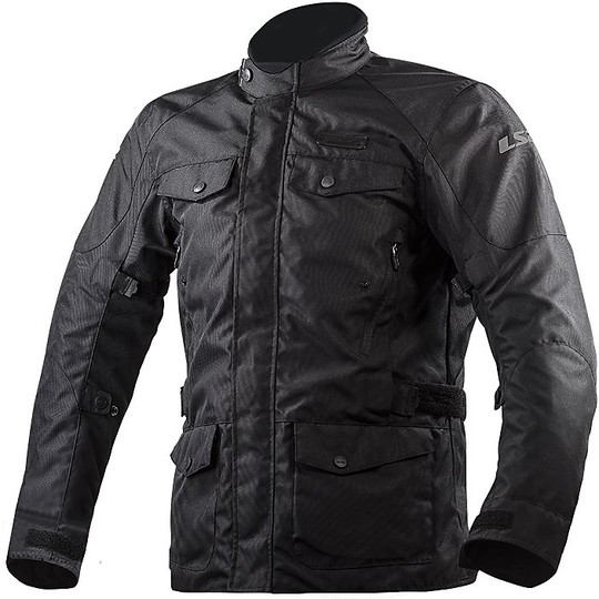 LS2 Metropolis Man WP Technische Motorradjacke Schwarz Zertifiziert