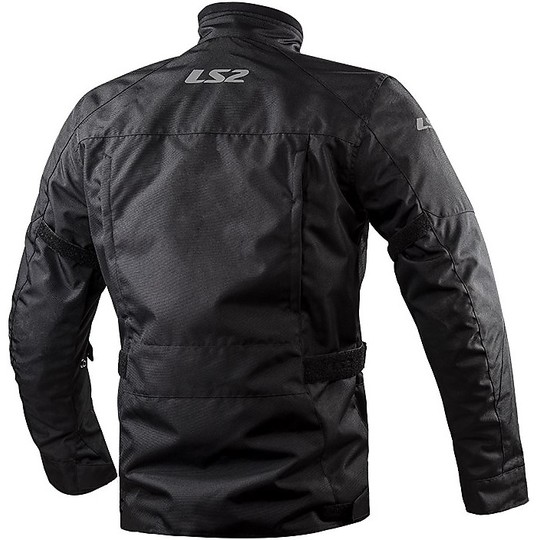 LS2 Metropolis Man WP Technische Motorradjacke Schwarz Zertifiziert