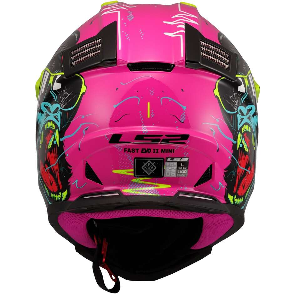 LS2 MX437 FAST II MINI GORILLA Cross Enduro Motorcycle Helmet Purple