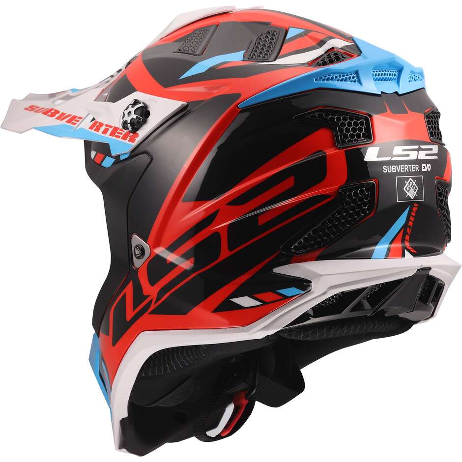 LS2 MX700 SUBVERTER STOMP Enduro Motorcycle Helmet White Blue Red