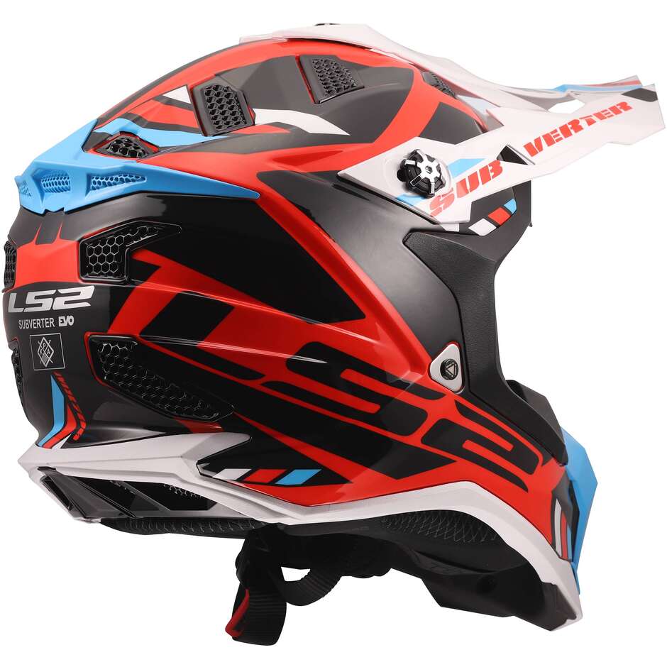 LS2 MX700 SUBVERTER STOMP Enduro Motorcycle Helmet White Blue Red