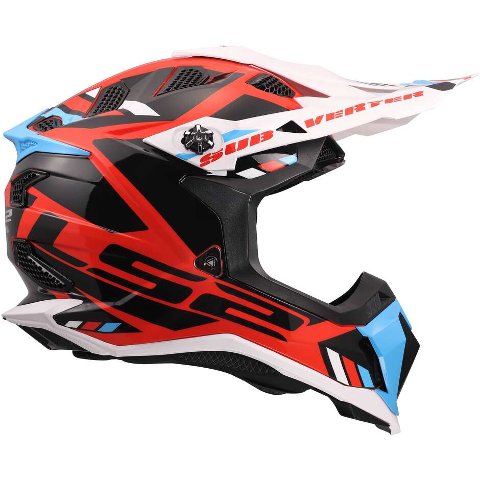 LS2 MX700 SUBVERTER STOMP Enduro Motorcycle Helmet White Blue Red