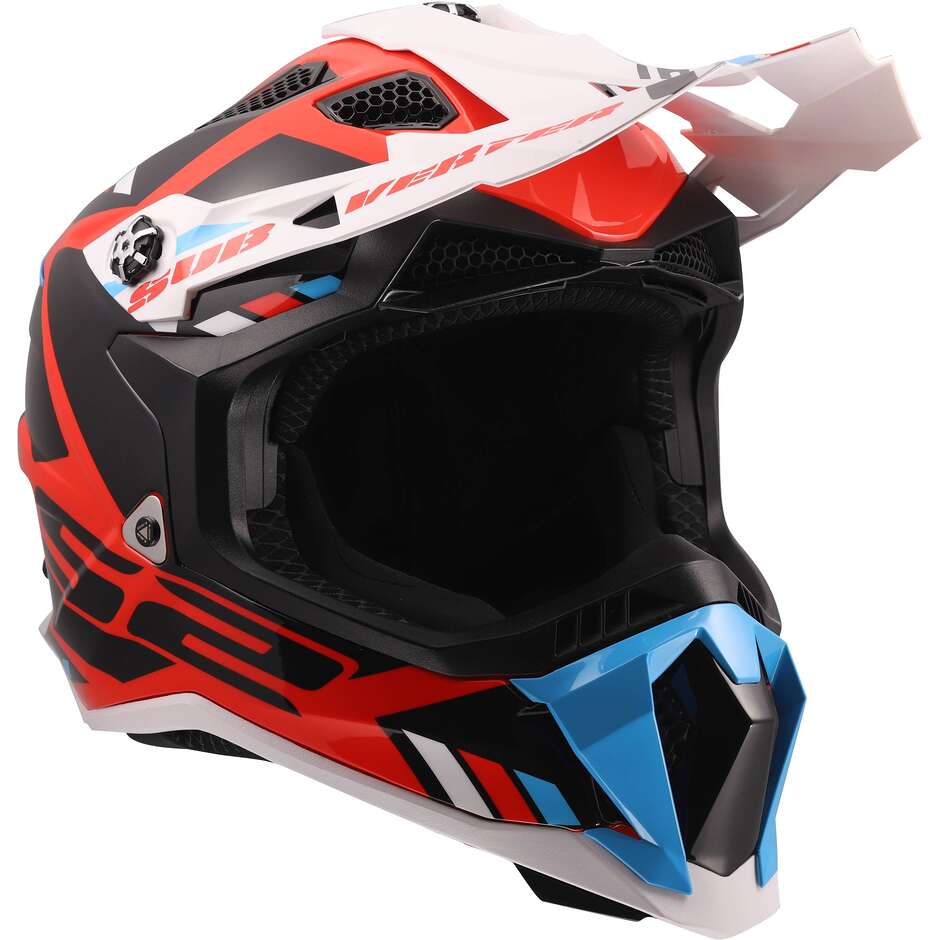 LS2 MX700 SUBVERTER STOMP Enduro Motorcycle Helmet White Blue Red