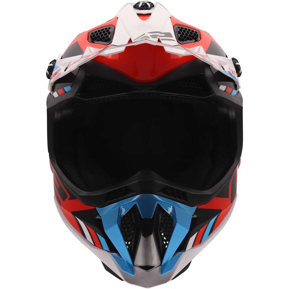 LS2 MX700 SUBVERTER STOMP Enduro Motorcycle Helmet White Blue Red