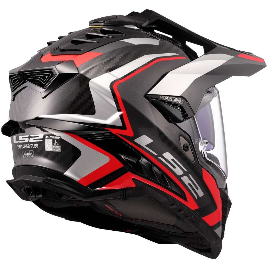 LS2 MX701 EXPLORER C FRONTIER II Red Carbon Off-Road Full Face Motorcycle Helmet