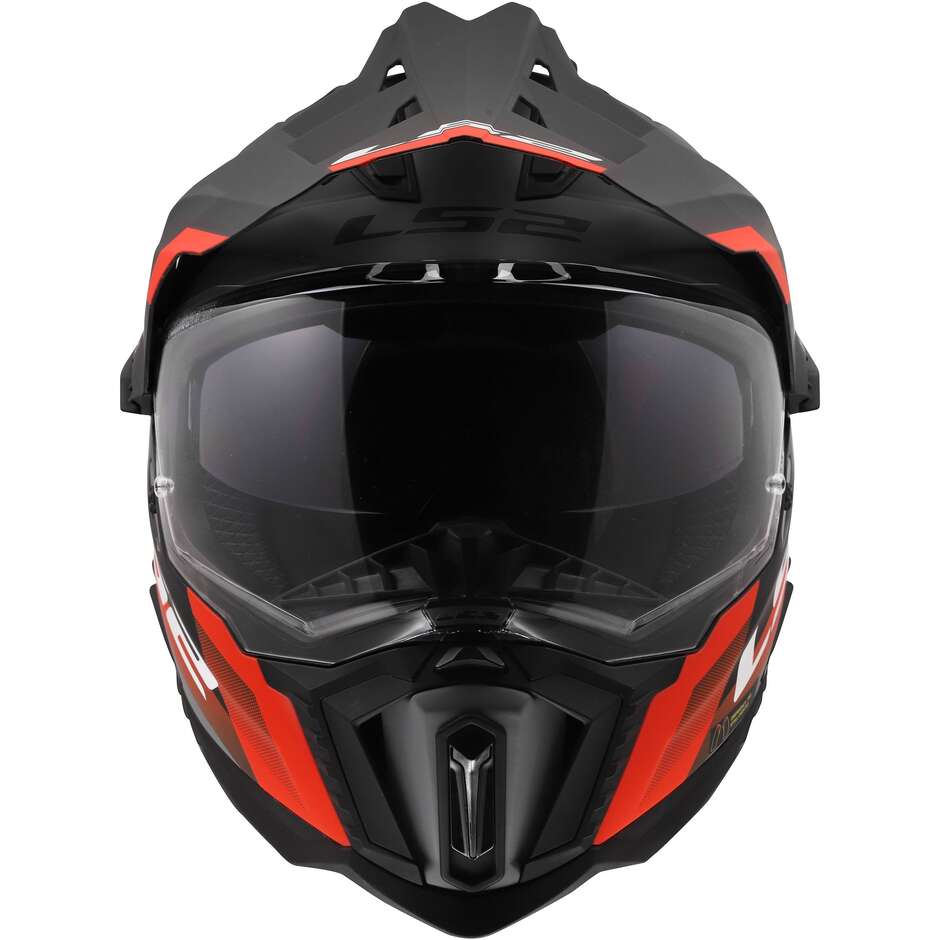 LS2 MX701 EXPLORER HEXA Adventure Motorcycle Helmet Black Red Grey